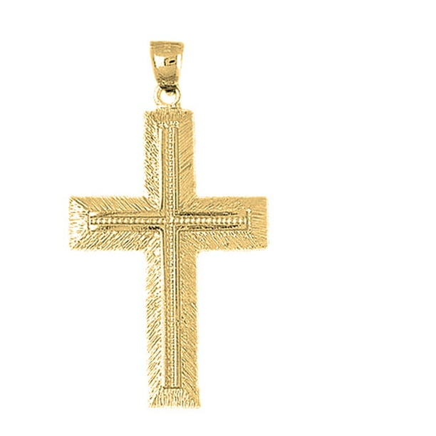 Jewels Obsession Silver Latin Crucifix Pendant 14K Yellow Gold-plated 925 Silver Latin Crucifix Pendant Jewels Obsession Silver Latin Crucifix Pendant 14K Yellow Gold-plated 925 Silver Latin Crucifix Pendant